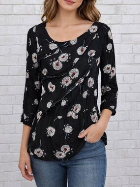 Anthropologie Deletta Dandelions Wished Bloom Shirt Sz Small